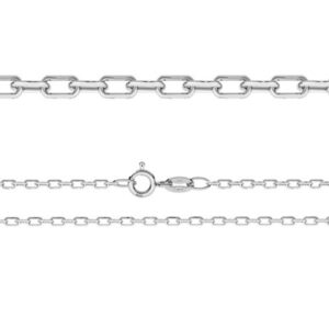 anchor chain diamond cut sterling silver 925 ad70 50cm