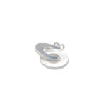 Sterling Silver Interlocking Chain Clasp Lock Oval 925