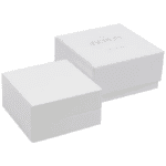 Berlin ECO Jewellery Box - Earrings/Studs/Pendant Glossy White Wood / Light grey velour interior - Image 4