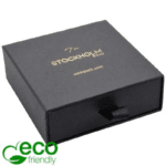 Stockholm ECO Jewellery Box for Bangle-Black Buckram Cardboard/ Black Foam