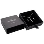 Stockholm ECO Jewellery Box for Bangle-Black Buckram Cardboard/ Black Foam - Image 3