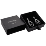 Stockholm ECO Jewellery Box for Bangle-Black Buckram Cardboard/ Black Foam - Image 4