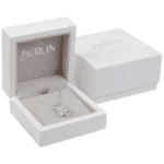 Berlin ECO Jewellery Box - Earrings/Studs/Pendant Glossy White Wood / Light grey velour interior - Image 2