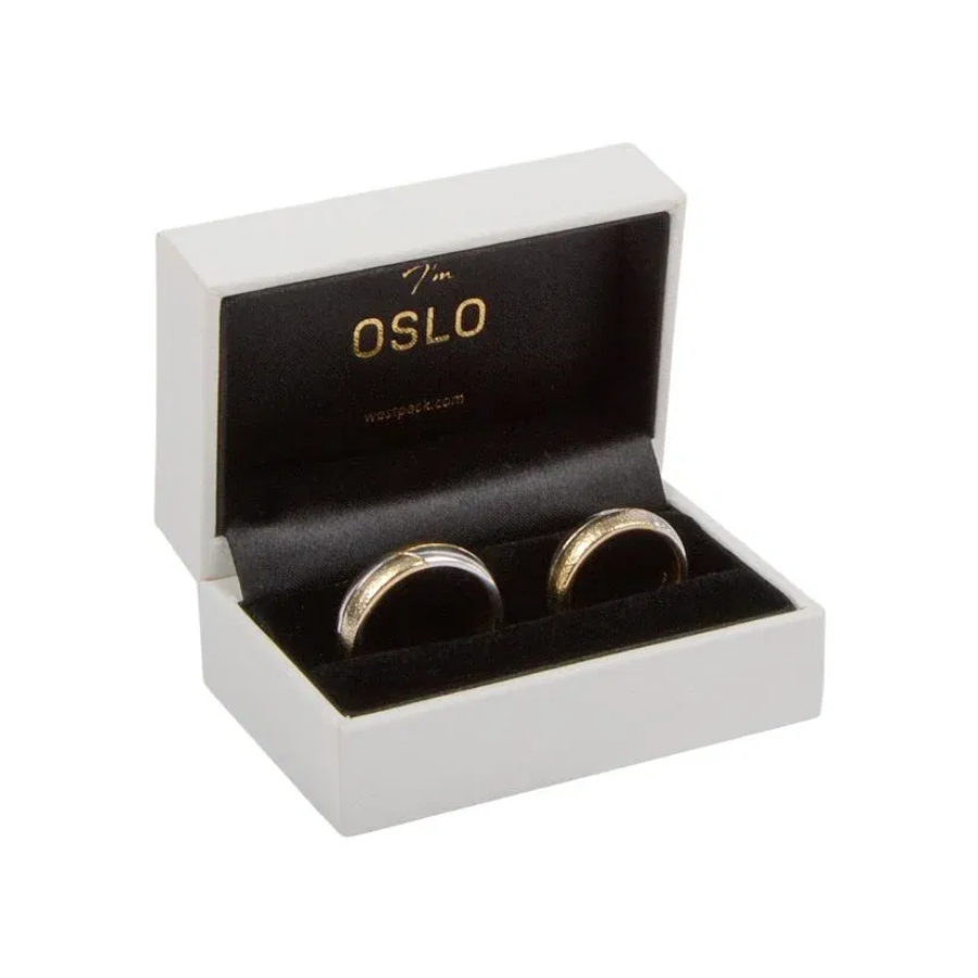 white Oslo Jewellery Box Oslo Jewellery Box for Wedding Rings (White) - Image 1