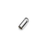 Leather ribbon fastener 2,2x10mm, Sterling silver, 0.2g