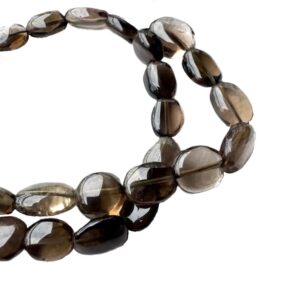 Smoky quartz oval beads