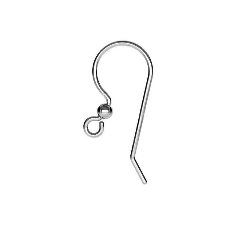 17227_Earring hook, Sterling silver, 0,26g Silver Open Ear Wire - Image 1