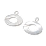 Sterling Silver Interlocking Chain Clasp Lock Oval 925