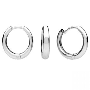 hoop leverback earrings streling silver 925 15x16,5mm