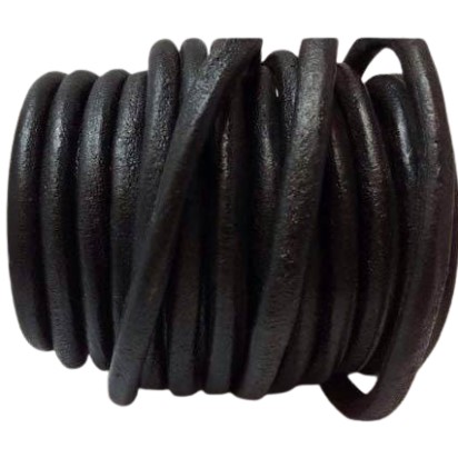 Round Leather Cord 5 mm Black Round Leather Cord 5 mm Black