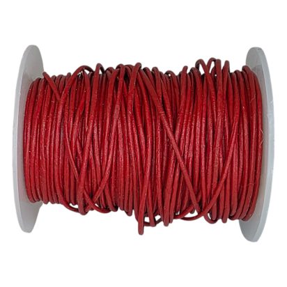 Round Leather Cord Red - 1,5mm Round Leather Cord Red - 1,5mm