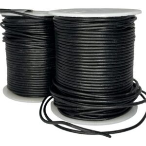 Round Leather cord Black
