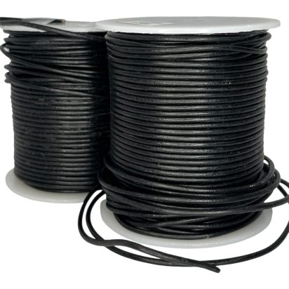 Round Leather cord Black