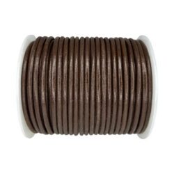 Round Leather cord - 2,5mm -Brown