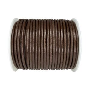 Round Leather cord - 2,5mm -Brown