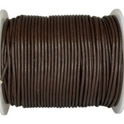 Round leather cord - 1,5mm - Brown