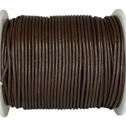 Round leather cord - 1,5mm - Brown Round leather cord - 1,5mm - Brown