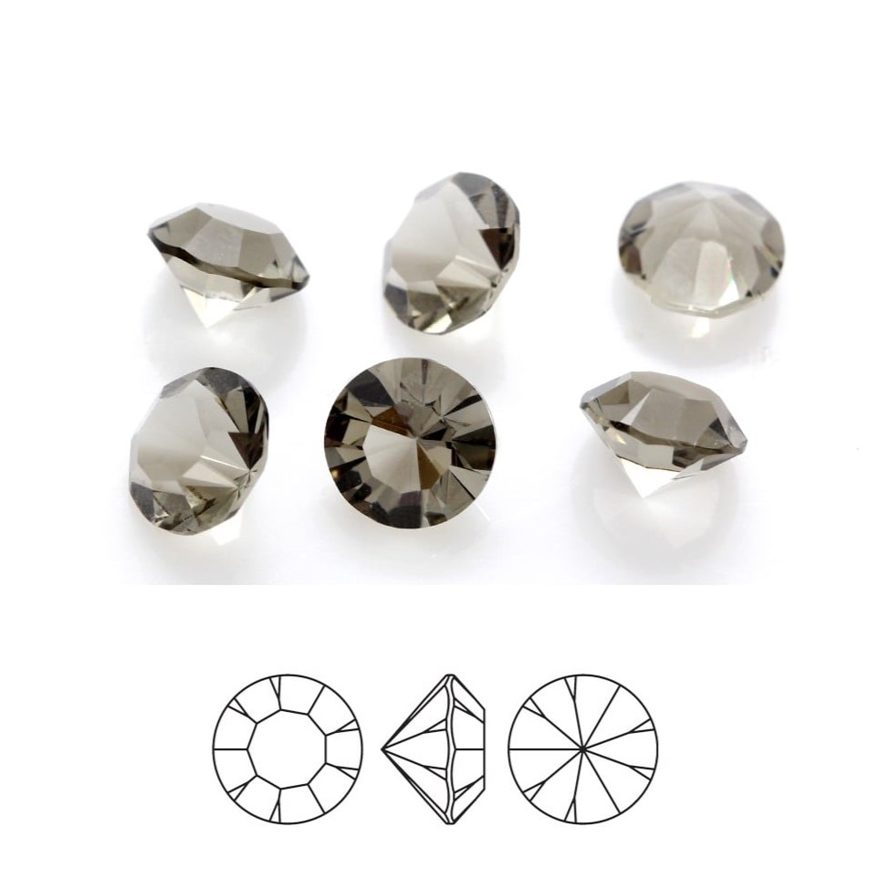preciosa-crystal-chaton-pure-round-stone-pointed-back-unfoiled-black-diamond preciosa crystal chaton pure round stone pointed back unfoiled black diamond