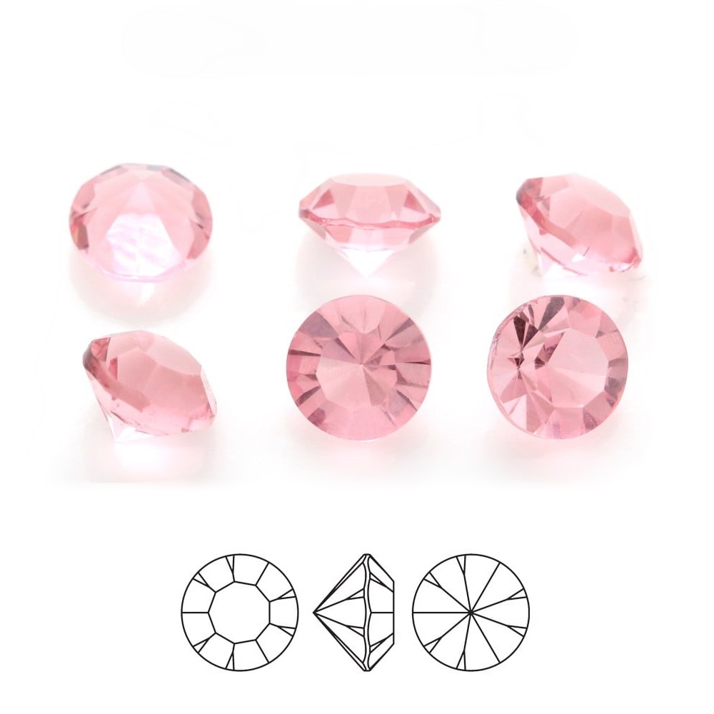 preciosa-crystal-chaton-pure-round-stone-pointed-back-unfoiled-light-rose preciosa crystal chaton pure round jewellery stone light pink
