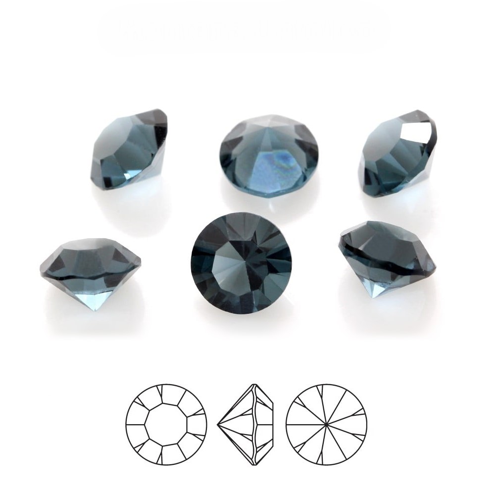 preciosa-crystal-chaton-pure-round-stone-pointed-back-unfoiled-montana preciosa crystal chaton pure round stone pointed back unfoiled montana
