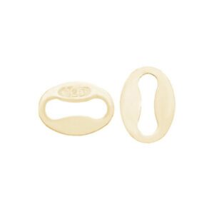 14k goldplated 925 sterling silver chain hallmark tag, stamped end-cap--bc-39x5-mm