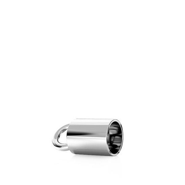 Sterling silver leather cord end cap for making jewellery