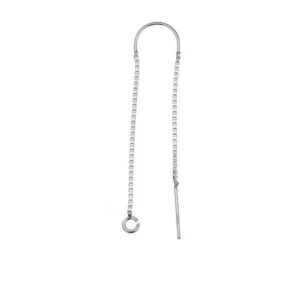 threader-earring-with-loop-for-hanging-elements 925-sterling-silver 34-46-mm