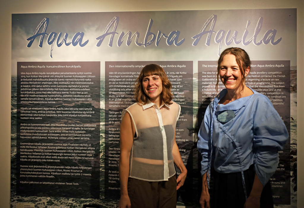 Aqua Ambra Aquila 2026 1st and 2nd place winners at exhibition opening Kruunu Museum